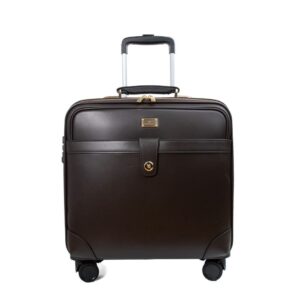 Clownfish Brown Leather Suitcase