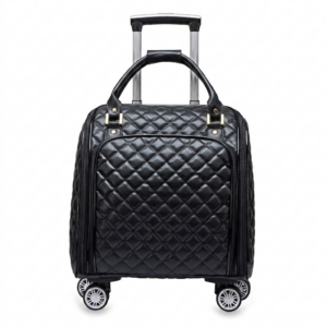 Quilted Rolling Underseat Carry-On Bag