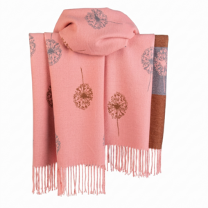 Dandelion Motif Tassel Scarf Shawl