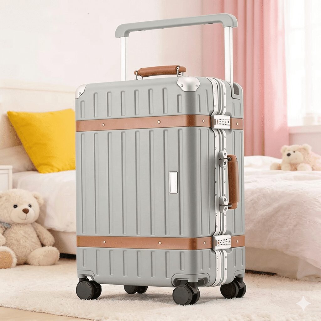 Vintage-Style Trunk Spinner Luggage - Image 2