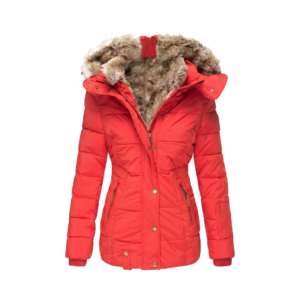 Women's Quilted Winter Coat with Hood